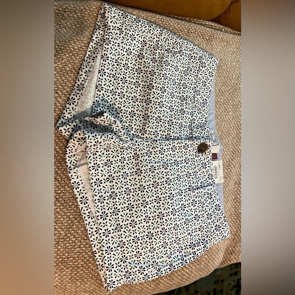 Stylish Blue Patterned Women's Shorts